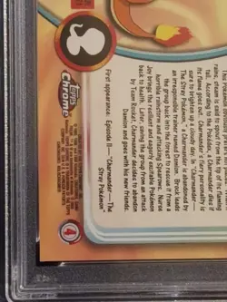 2000 TOPPS CHROME POKEMON T.V. #4 CHARMANDER PSA 9 - Image 4