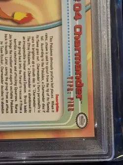 2000 TOPPS CHROME POKEMON T.V. #4 CHARMANDER PSA 9 - Image 5