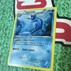 Nintendo Pokemon TCG Vaporeon 22/98 BREAKpoint Rare Holo ENG 90 HP - Image 1