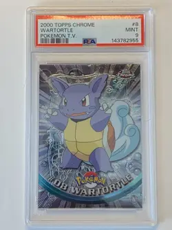 2000 Topps Chrome Pokemon Series 1 #8 Wartortle PSA 9 MINT - Image 1