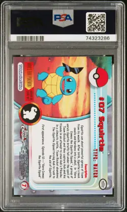 Pokemon Topps Chrome Series 1 Squirtle #7 PSA 9 Mint Low POP - Image 2