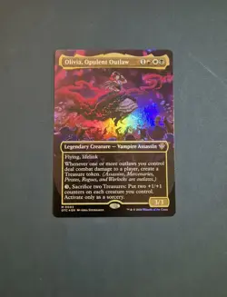 Mtg Olivia, Opulent Outlaw ~ Borderless Foil ~ Outlaws Thunder Junction ~ NM/M - Image 1