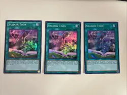 Yugioh - Shadow Toon x 3 - 1st Edition Super Rare NM - Free Holo Card - B - Image 1