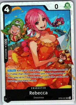 Rebecca OP05-091 SR Premium Booster -The Best- Vol. 2 - One Piece Card - NM - Image 1