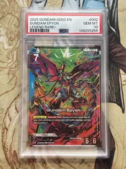 2025 Gundam Epyon LR+ Gundam Card Game Dual Impact GD02-002 English PSA 10 - Image 1