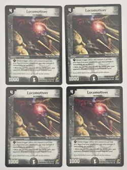 Vintage Duel Masters TCG - Locomotiver - DM 04 - 4 Card Lot - #32/55 - MP-LP - Image 1