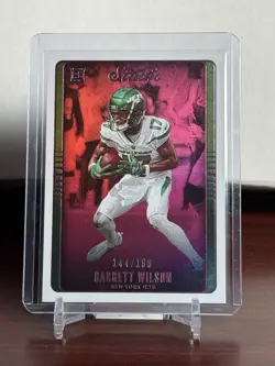 Panini 2022 Chronicles Studio Garrett Wilson Jets STU-38 Pink /199 RC Insert - Image 1