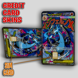 Mega Charizard ex Evolution Black Star Promo | Credit Card Skin/Sticker | 2 Pack - Image 1