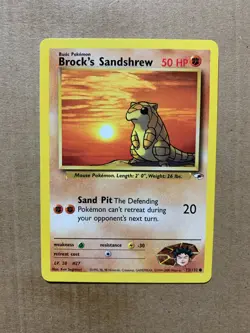 Brock's Sandshrew 72/132 Gym Heroes - Common Pokemon Card - NM/Mint - Image 1