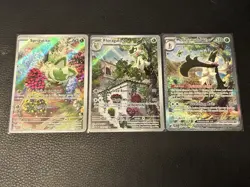 Sprigatito Floragato Meowscarada ex Evolution Set | Pokemon Cards | Full Art NM - Image 1