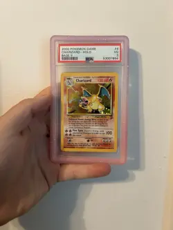 Pokemon TCG 4-Card Graded Charizard Lot: Team Rocket 1st Ed, Base Set 2, Evo - Image 5