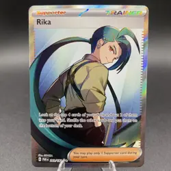 Pokemon Card Rika 241/182 Secret Rare Scarlet Violet Paradox Rift Singles NM - Image 1