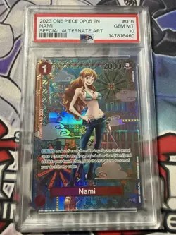One Piece 2023 Nami SP OP01-016 OP05 Special Alternate Art Card PSA 10 - Image 1
