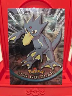 2000 Topps Chrome Pokemon GOLDUCK Holo # 55 T.V. Animation Card Series 1 - Image 2