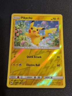 ALT REVERSE HOLO Pokemon Sun Moon Hidden Fates Card Pikachu 19/68 - Image 1