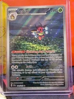 Ledian 144/142 Stellar Crown Pokemon TCG Pokemon Card NM Illustration RARE - Image 1