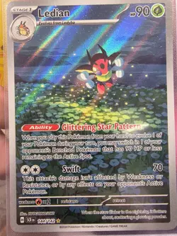 Ledian 144/142 Stellar Crown Pokemon TCG Pokemon Card NM Illustration RARE - Image 2