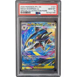 Mega Sharpedo ex #127/094 Special Illustration Rare PSA 10 Pokemon Card *AE - Image 1