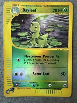 Pokemon Card - Bayleef Expedition Base Set 71/165 Reverse Holo Uncommon MP / HP - Image 1