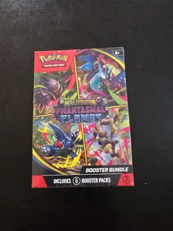 Pokemon Mega Evolution Phantasmal Flames Booster Bundle 6 Packs Sealed - Image 1