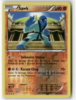 SAWK 69/124 UNCOMMON DRAGONS EXALTED POKEMON REVERSE HOLO LIGHTLY PLAYED - Image 1