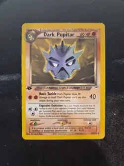 Pokemon 1st Edition Dark Pupitar 38/105 Neo Destiny Regular - Image 1