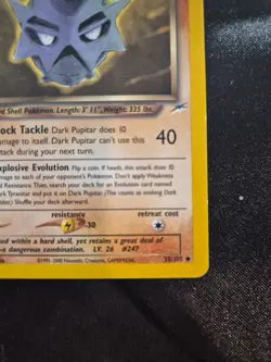 Pokemon 1st Edition Dark Pupitar 38/105 Neo Destiny Regular - Image 4