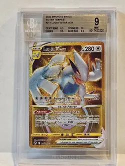Pokemon Silver Tempest Lugia VSTAR Full Art 211/195 Secret Rare Gold - BGS 9 - Image 1