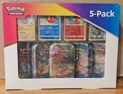 Pokemon TCG Kanto Power 5 Mini Tin Box Set Costco Exclusive - New Factory Sealed 820650100642 - Image 1