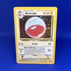 Wizards of the Coast Pokemon TCG Electrode 2/64 Jungle Holo Rare Eng 1999 - Image 1