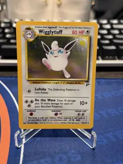 Wigglytuff Pokemon TCG 19/130 Base Set 2 Holo Rare Vintage NM - Image 1