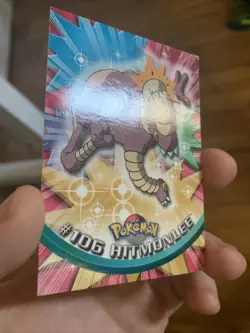 2000 Pokemon HITMONLEE #106 [Non-Holo] Topps Blue Logo 1st TV Animation LP - Image 1