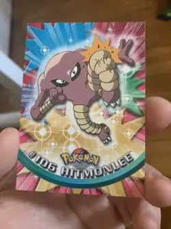 2000 Pokemon HITMONLEE #106 [Non-Holo] Topps Blue Logo 1st TV Animation LP - Image 2