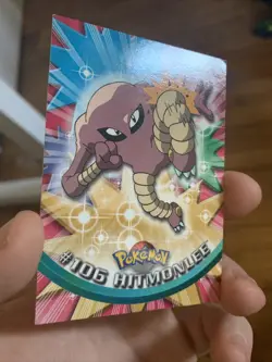 2000 Pokemon HITMONLEE #106 [Non-Holo] Topps Blue Logo 1st TV Animation LP - Image 3