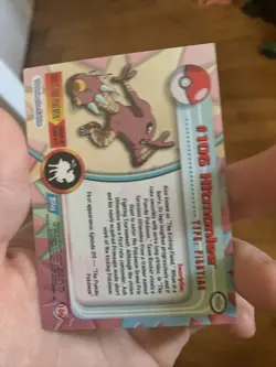 2000 Pokemon HITMONLEE #106 [Non-Holo] Topps Blue Logo 1st TV Animation LP - Image 5
