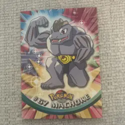 #67 Machoke, Pokemon TCG Red Logo Topps TV Animation Edition, Reg, NM - Image 1