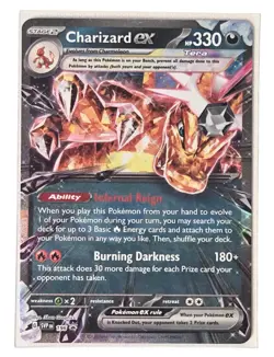 Charizard ex SVP 196 Black Star Promo Tera 330HP Pokemon Card LP - Image 1