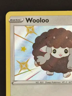 Pokemon Wooloo SV103/SV122 Shiny Rare SWSH Shining Fates Shiny Vault - NM - Image 2