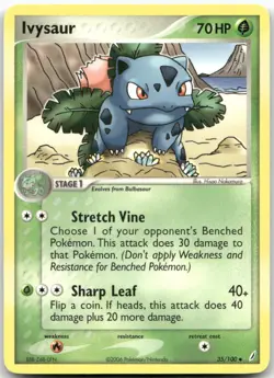 Ivysaur 35/100 Uncommon Crystal Guardians Pokemon MP - Image 1