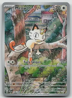 Pokemon TCG Meowth 106/094 Full Art Illustration Rare Holo Phantasmal Flame - Image 1