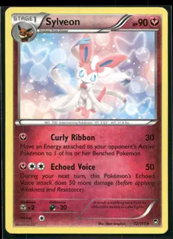 Sylveon 72/111 Rare Furious Fists Pokemon Moderately Played - Image 1