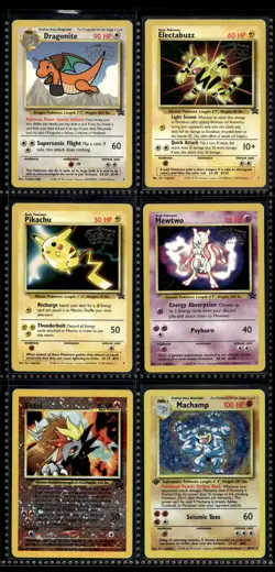 Vtg Pokemon Card Lot WOTC Black Star Promo Holo Rare Binder Collection WB Movie - Image 1