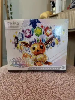 New Pokemon TCG Scarlet and Violet Prismatic Evolutions ETB Small Rip Sealed - Image 1