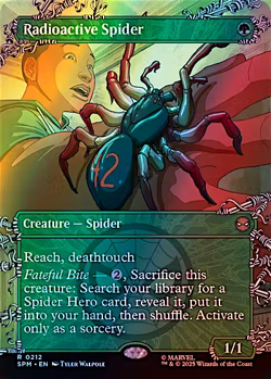 1 x Radioactive Spider - Foil - Borderless - Marvel's Spider-Man - NM-Mint - MTG - Image 1