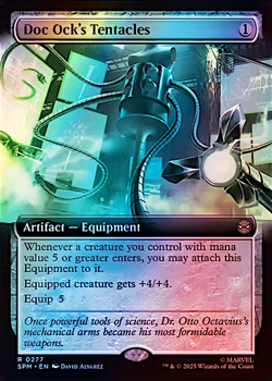 Doc Ock's Tentacles (Extended Art Foil) Rare MTG Spider-Man - Image 1