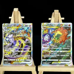 Pokemon TCG S-Chinese 2 Card 143/S-P Charizard & 144/S-P Mewtwo Vstar Promo NM - Image 1