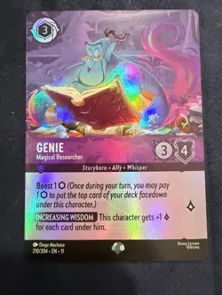 Disney Lorcana | Winterspell: Genie Magical Researcher | 210/204 | NM - Image 1