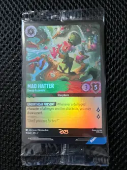 2026 Disney Lorcana Mad Hatter Unruly Eccentric D23 Exclusive FOIL *SEALED* - Image 1