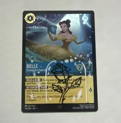Ravensburger Disney Lorcana Belle Strange but Special Enchanted 142/204 Signed - Image 1