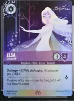 Disney Lorcana CGC 10 Pristine D100 Collector's Edition Elsa Gloves Off - Image 1